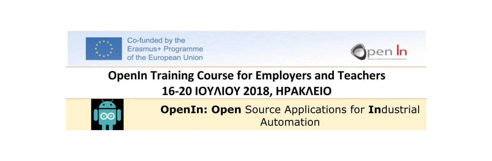 OpenIn Training Course - Employers & Teachers | Heraklion Innovation Map